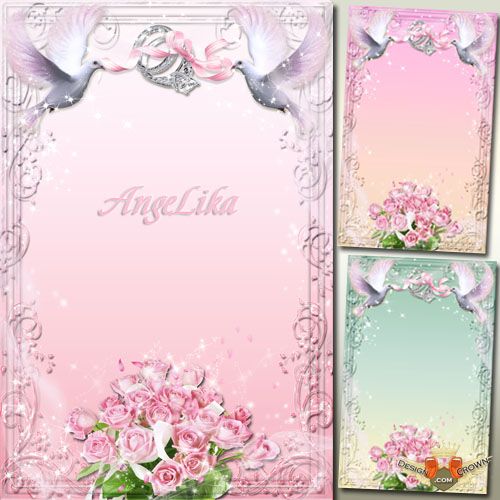 Free Bride and Groom Wedding Frame