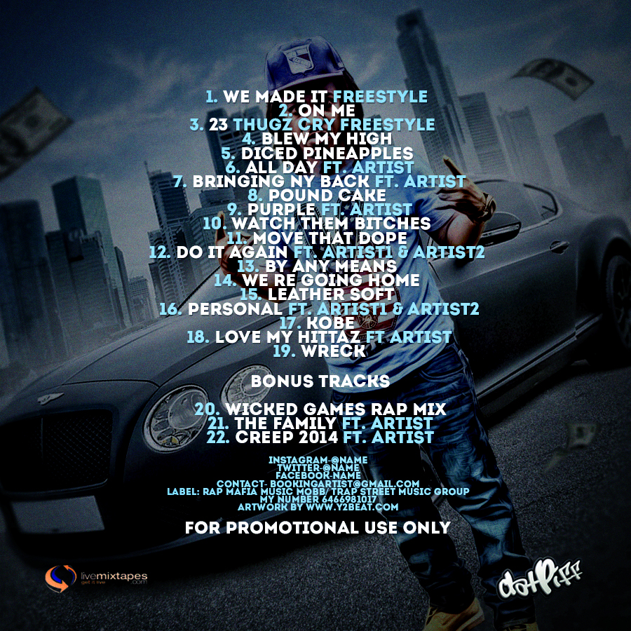 Free Mixtape Cover PSD Templates Free Mixtape Cover PSD Templates