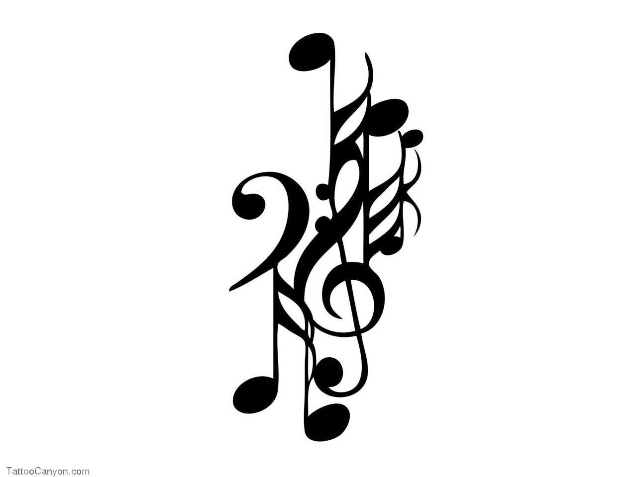 Free Music Note Tattoo Designs