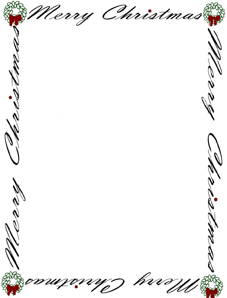 Free Printable Christmas Letter Borders