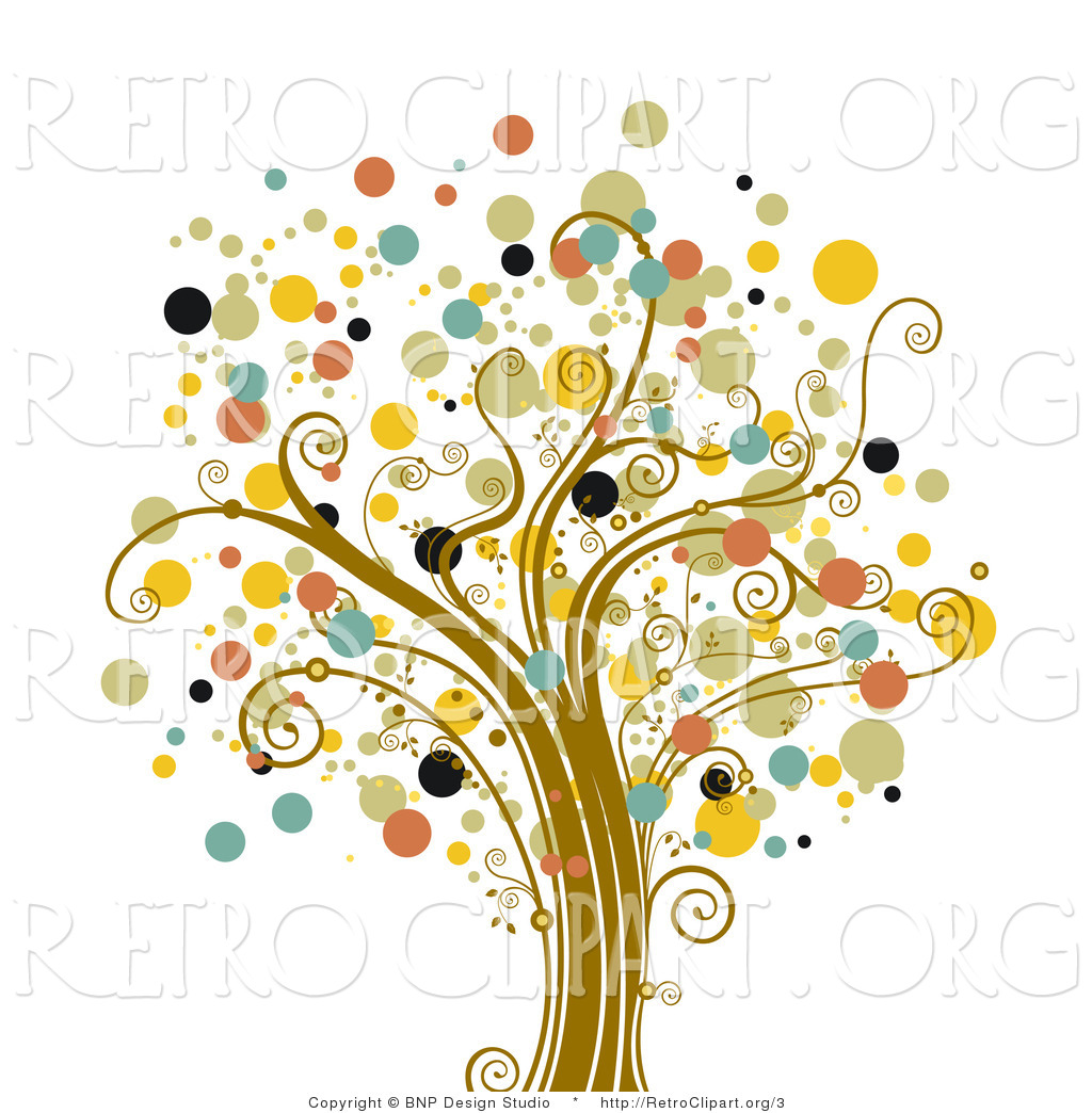 Free Retro Tree Clip Art