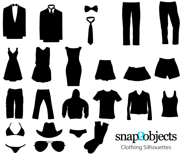 Free Vector Clothing Silhouettes Free Vector Clothing Silhouettes