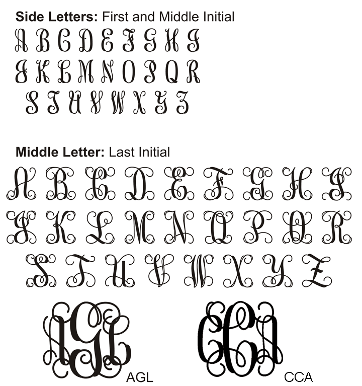 Free Vine Monogram Font for Cricut