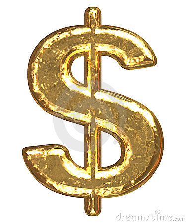 Gold Dollar Sign Gold Dollar Sign