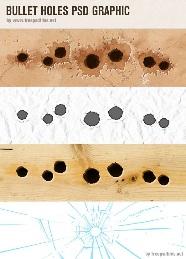 Graphic Bullet Hole PSD