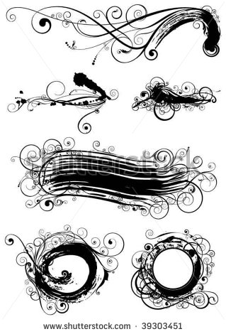 Grunge Swirl Vector