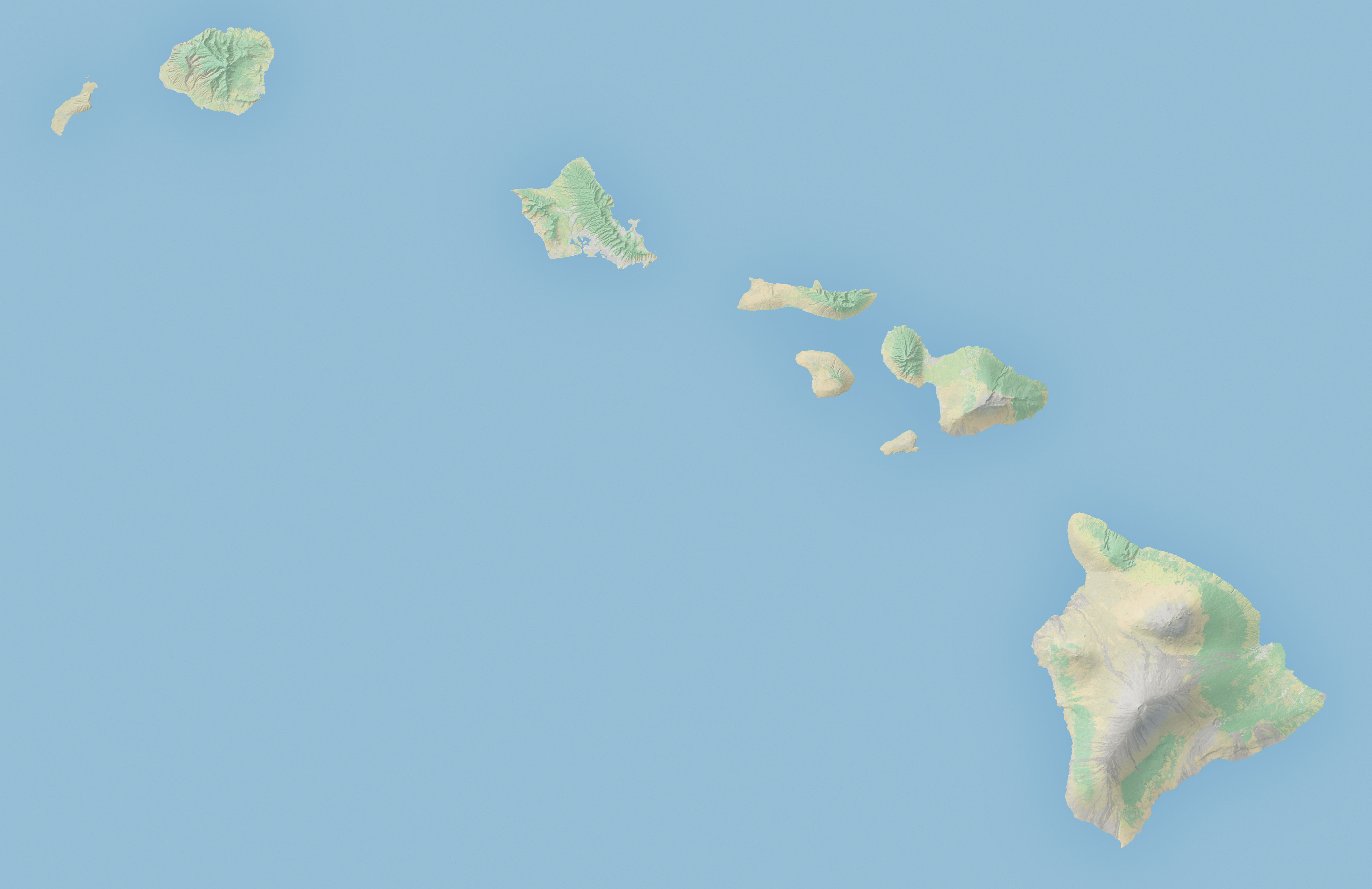 Hawaii Island Map Vector