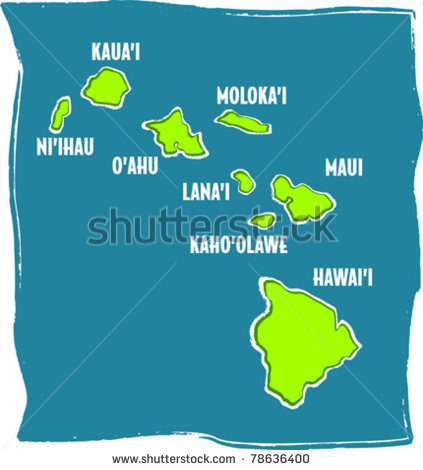 Hawaiian Island Chain Map