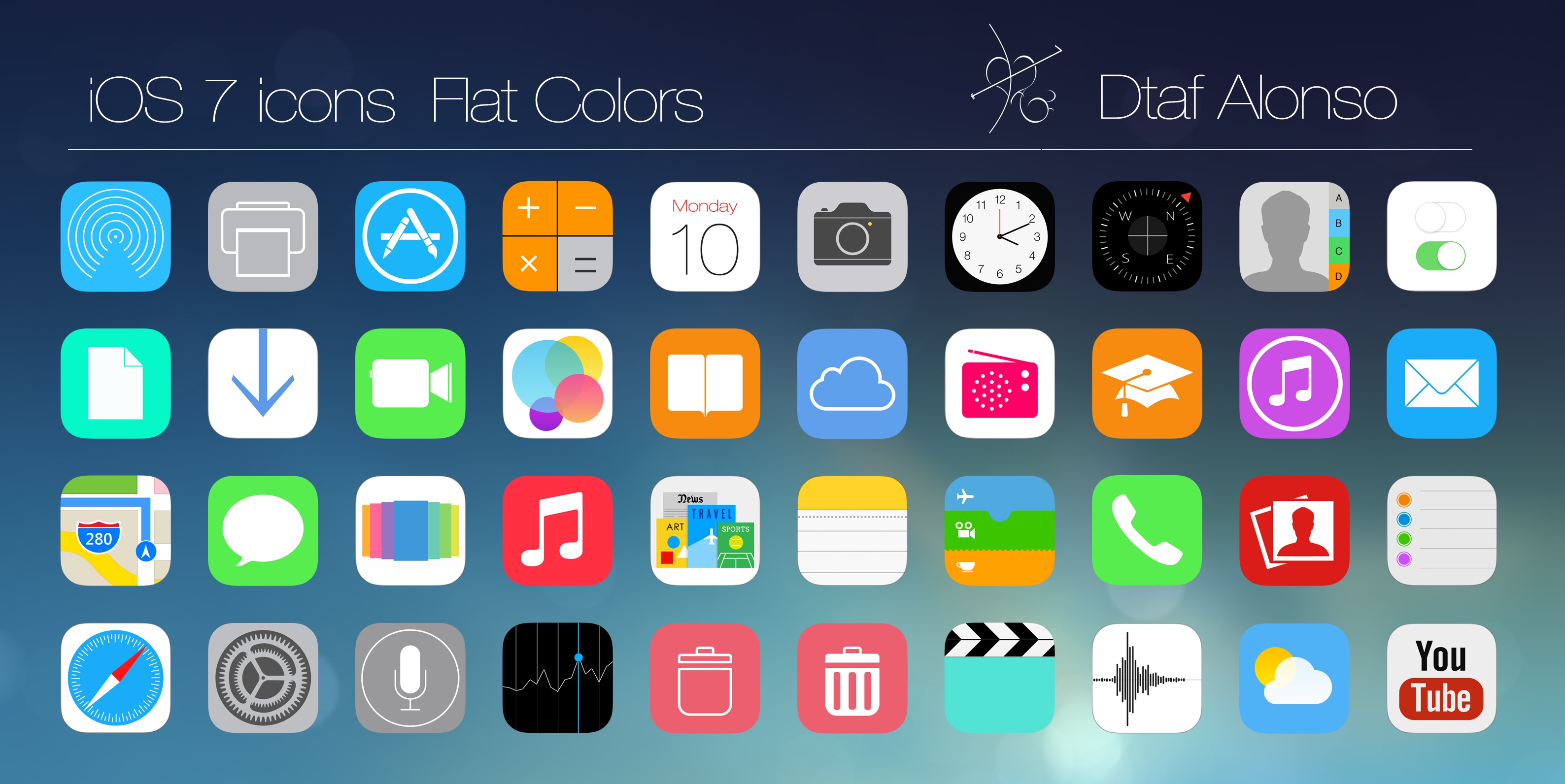 iOS 7 Flat Icons