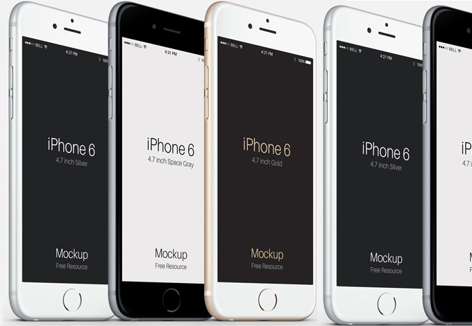 iPhone 6 Mockups Perspective