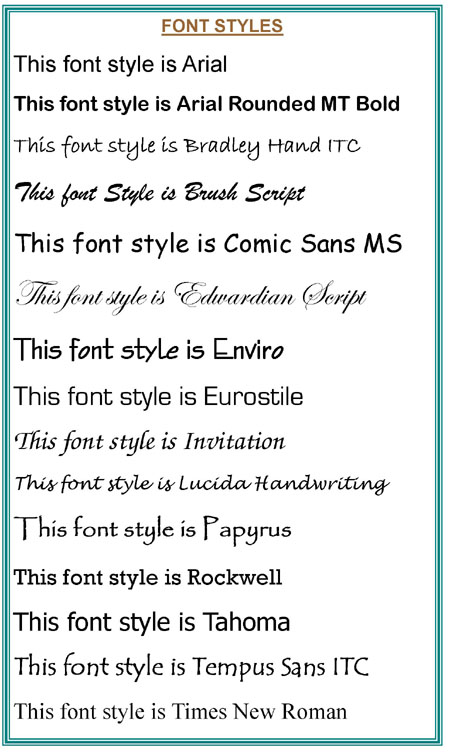 Latin Style Tattoo Fonts