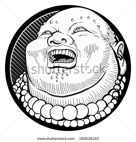 Laughing Buddha Head Illustration Laughing Buddha Head Illustration