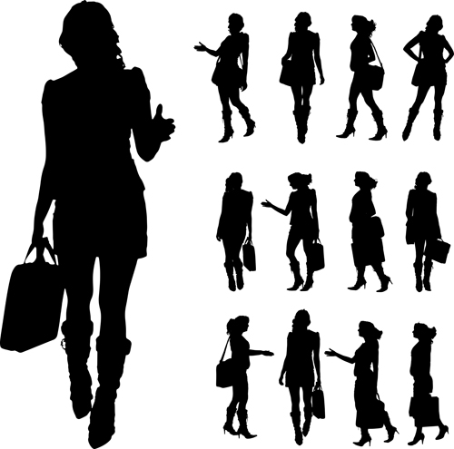 Man and Woman Silhouette Vector