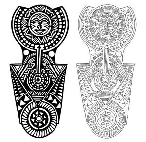 Maori Polynesian Tattoo Stencil Template