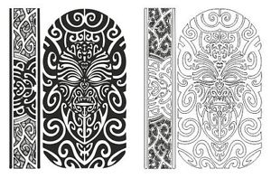 Maori Polynesian Tattoo Stencil Template