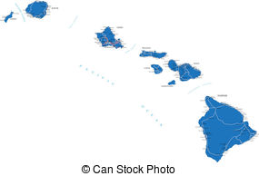 Map Hawaiian Islands Clip Art