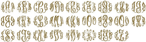 Master Circle Monogram Embroidery Font Master Circle Monogram Embroidery Font
