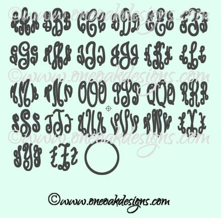 Master Circle Monogram Font SVG Master Circle Monogram Font SVG