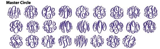 12 Master Script Monogram Font Images