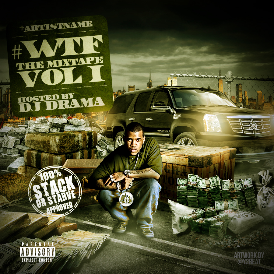 Mixtape Cover PSD Template Mixtape Cover PSD Template