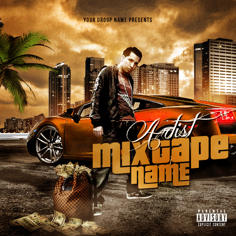 Mixtape Cover PSD Template Mixtape Cover PSD Template