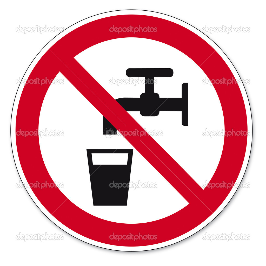 No Drinking Sign Water