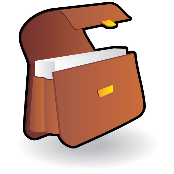 Open Briefcase Icon Vector