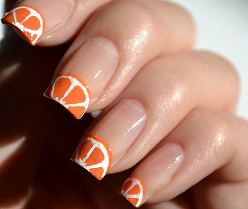 13 Fruit The Orange Toe Nail Designs Images