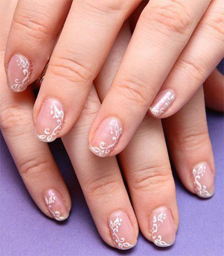 Pink Wedding Nail Art Designs