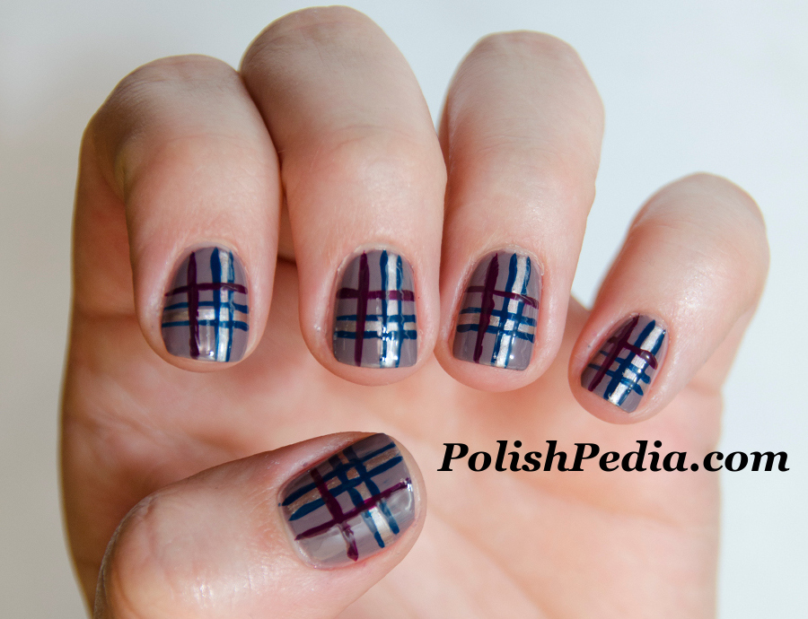 Plaid Nail Art Design