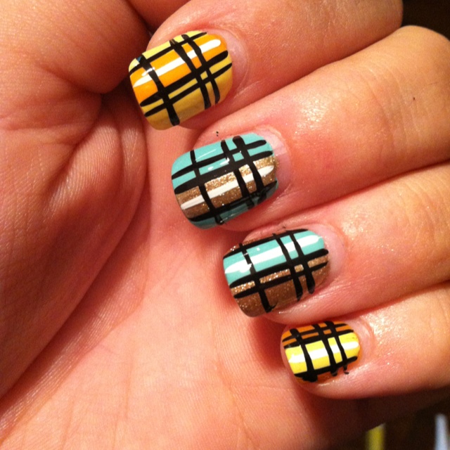 Plaid Nail Art