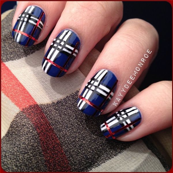 Plaid Nail Design