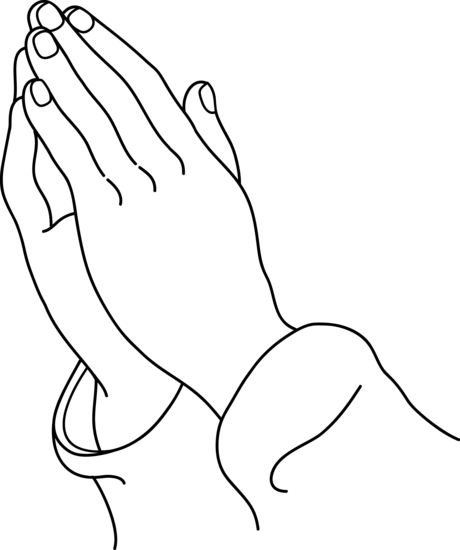 Praying Hands Outline Clip Art