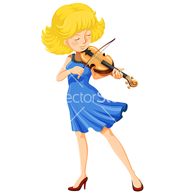 Pretty Girl Playing Violin