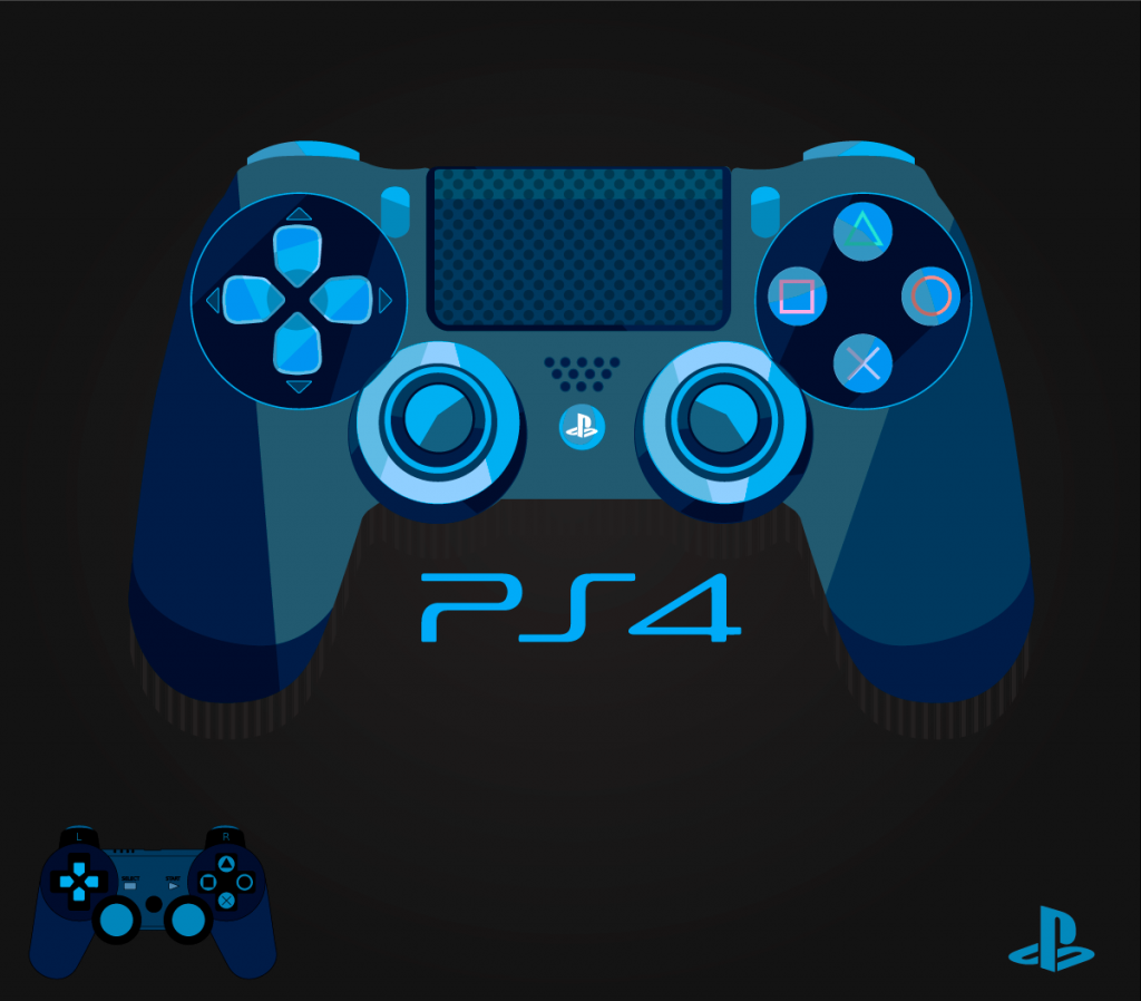 11 PS4 Video Game Controller Vector Images