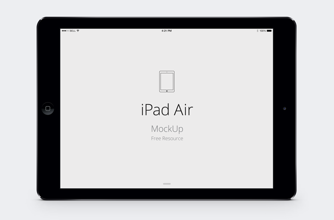 PSD Vector Mockup iPad Air