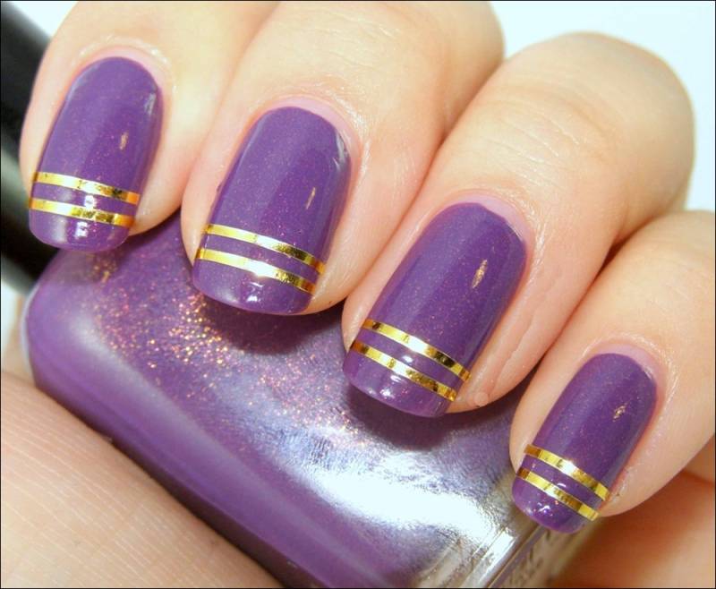 Purple Nail Art Design Purple Nail Art Design