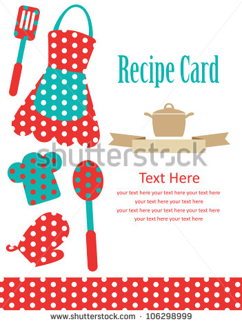 Recipe Card Background Vector Art