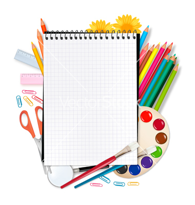 School Supplies Clip Art Vector