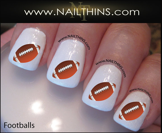Seahawks Football Team Nail Design