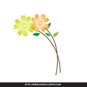 Simple Flower Vector Floral Design