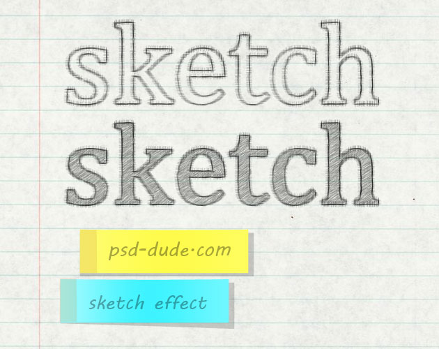 Sketch Text Effect Tutorials in Photoshop