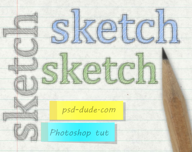 Sketch Text Effect Tutorials in Photoshop