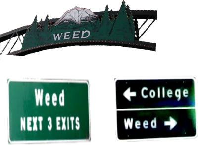 Street Sign Weed