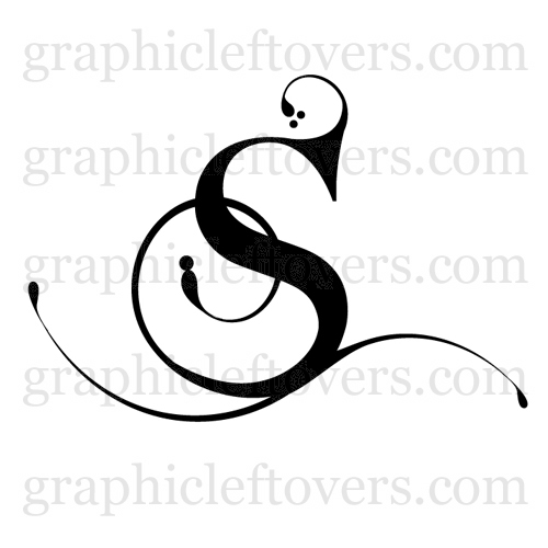 Tattoo Font Letter S