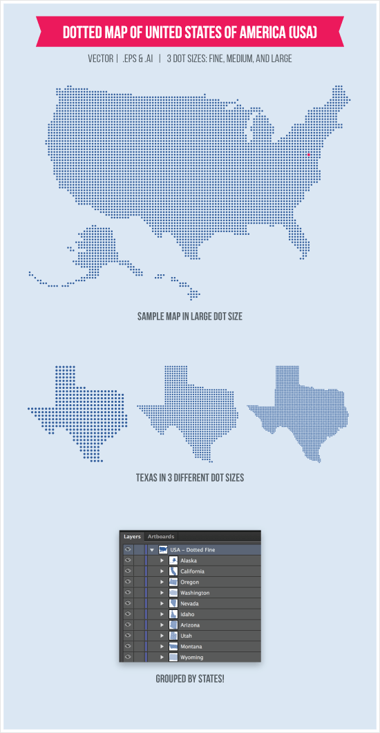 USA Map Vector Free Download