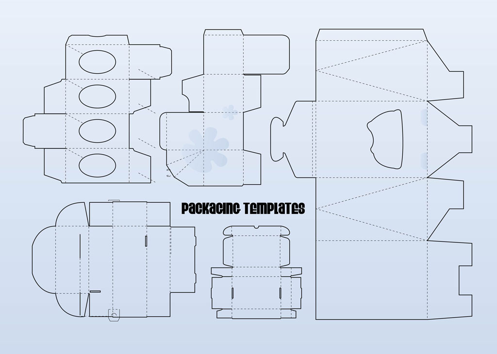 Vector Packaging Box Templates Vector Packaging Box Templates