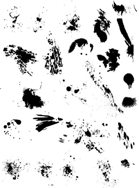 Vector Paint Splatter and Drip