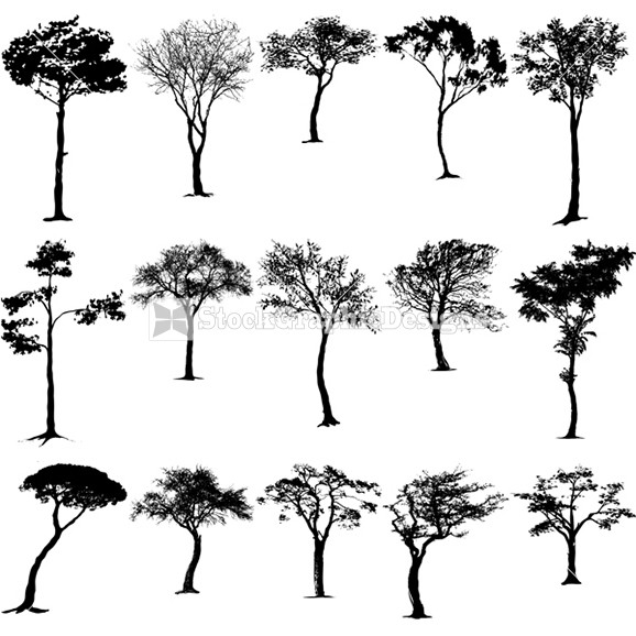 Vector Trees Clip Art