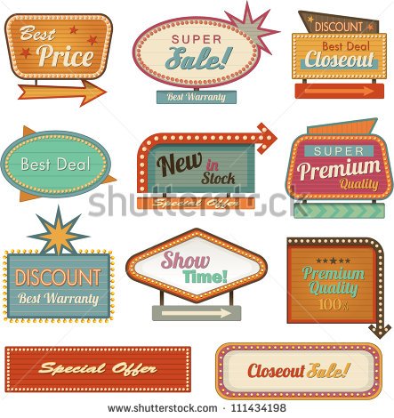 Vector Vintage Signs Template
